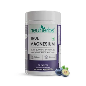 Neuherbs True Magnesium Biscglycinate | for Sleep, Muscle Recovery & Joint Health - 60 Tabs
